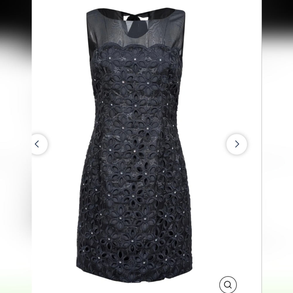 Lilly Pulitzer Midnight Floral Lace Mini Dress